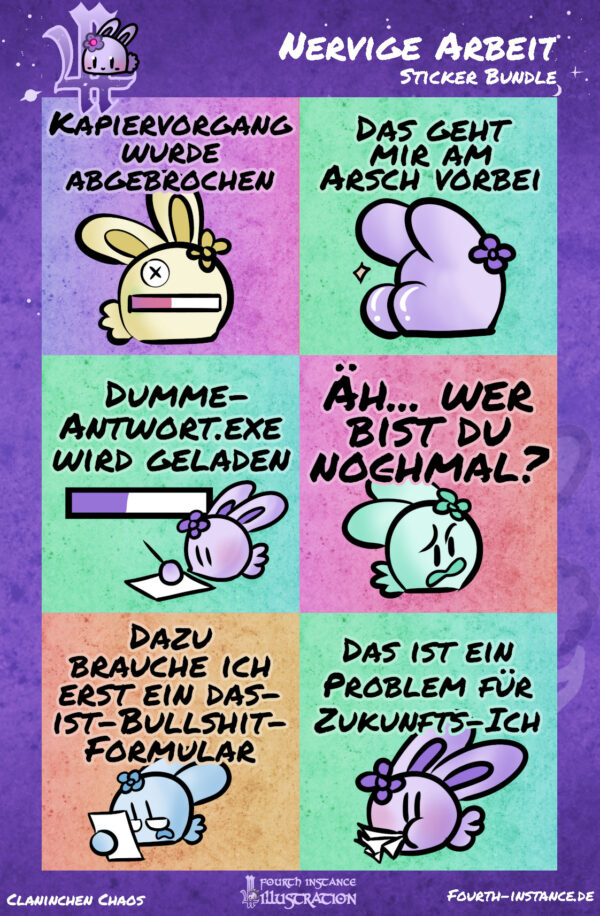 Sticker Bundle "Nervige Arbeit"