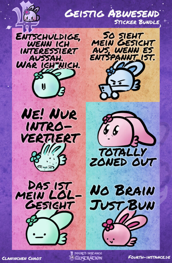 Sticker Bundle "Geistig Abwesend"