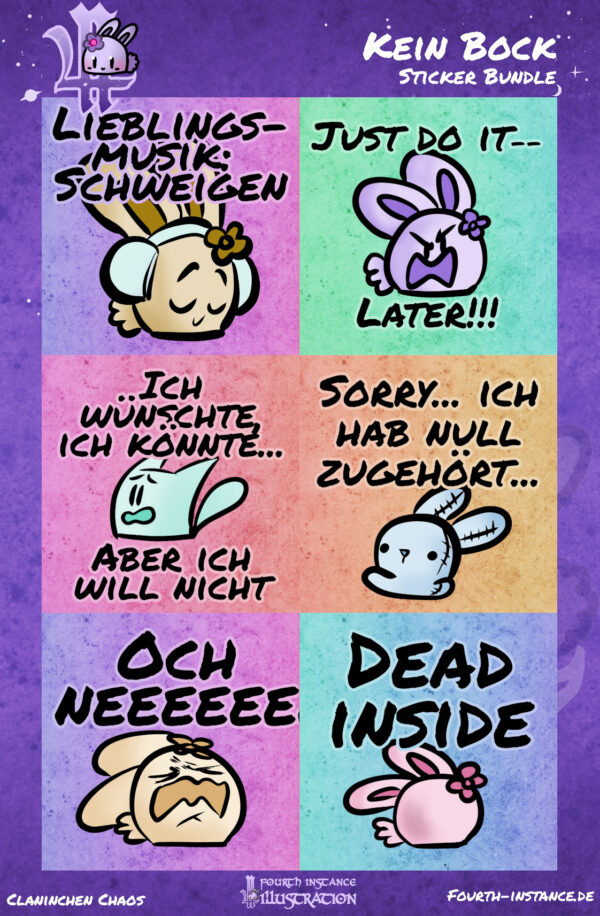 Sticker Bundle "Kein Bock"