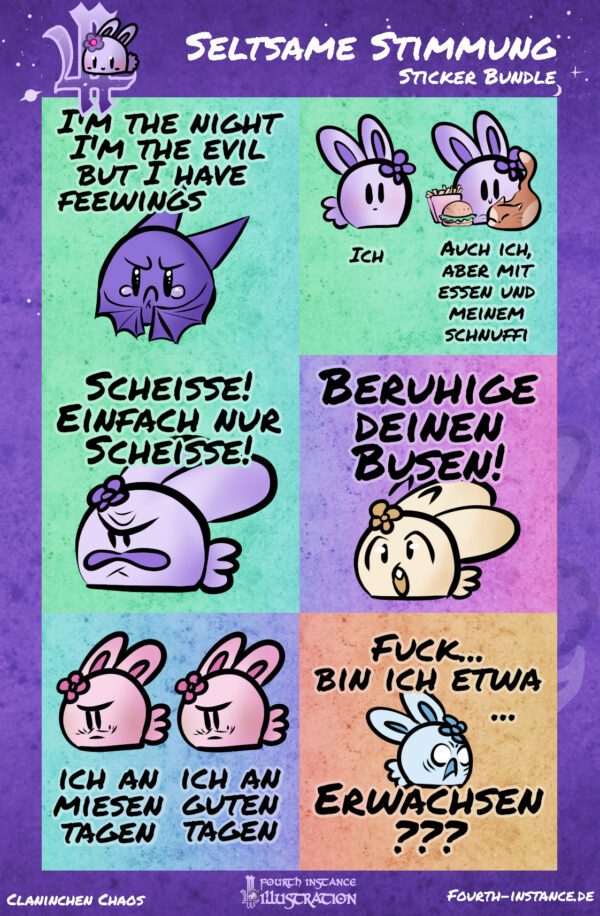 Sticker Bundle "Seltsame Stimmung"